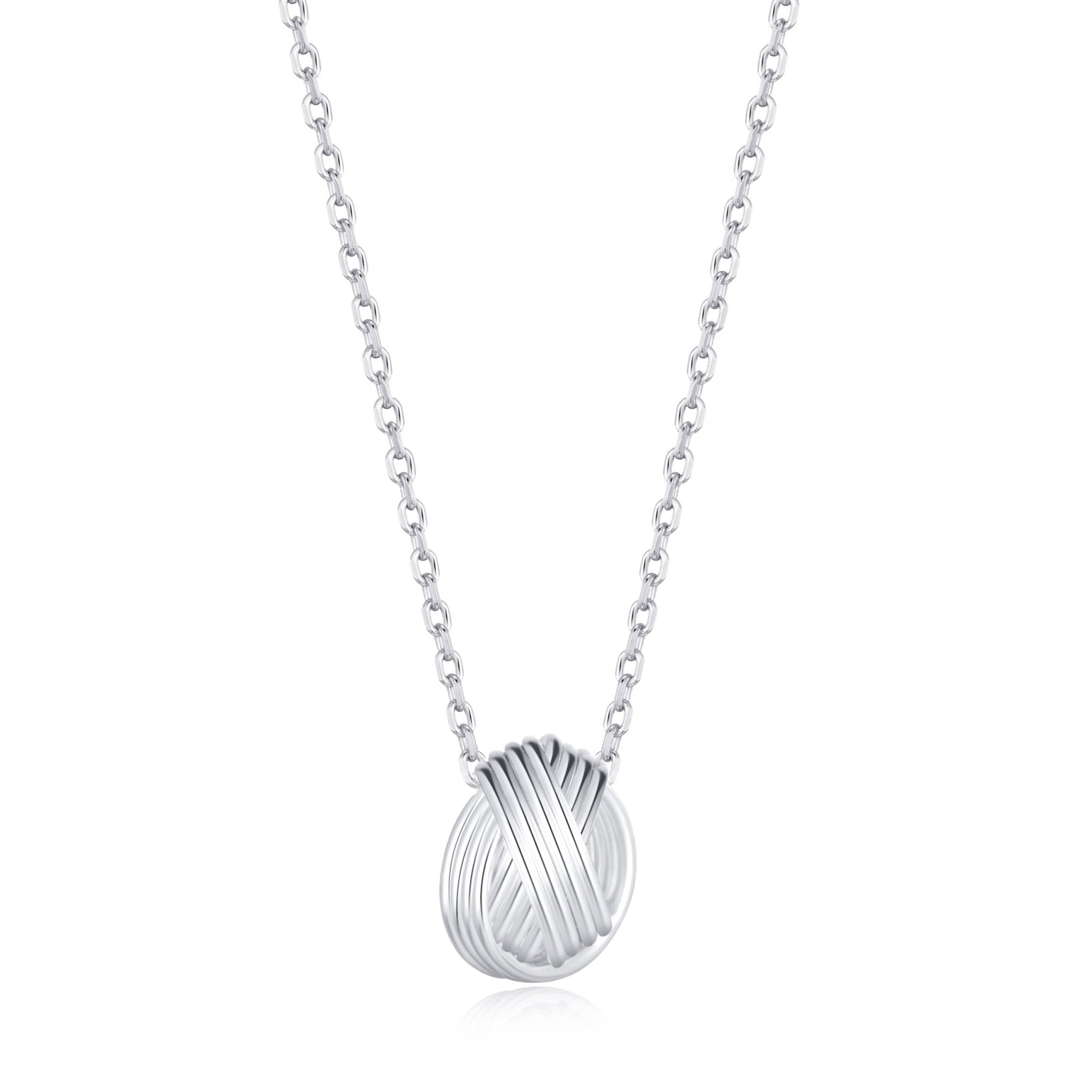 Sterling Silver Auntie Quote Knot Necklace - Philip Jones Jewellery