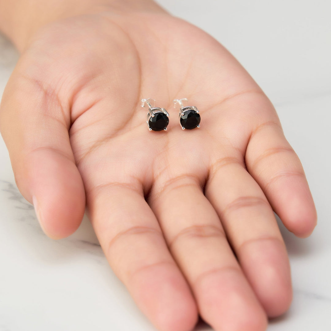 Sterling Silver Black Onyx Gemstone Earrings - Philip Jones Jewellery