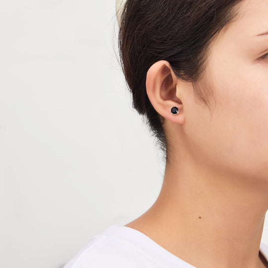Sterling Silver Black Onyx Gemstone Earrings - Philip Jones Jewellery