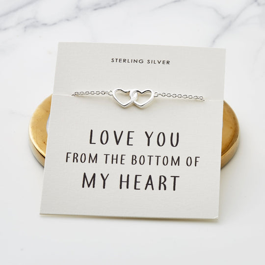 Sterling Silver Bottom of my Heart Bracelet - Philip Jones Jewellery