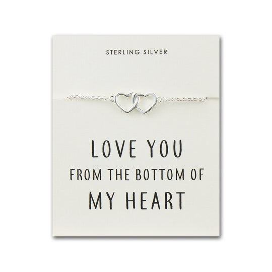 Sterling Silver Bottom of my Heart Bracelet - Philip Jones Jewellery