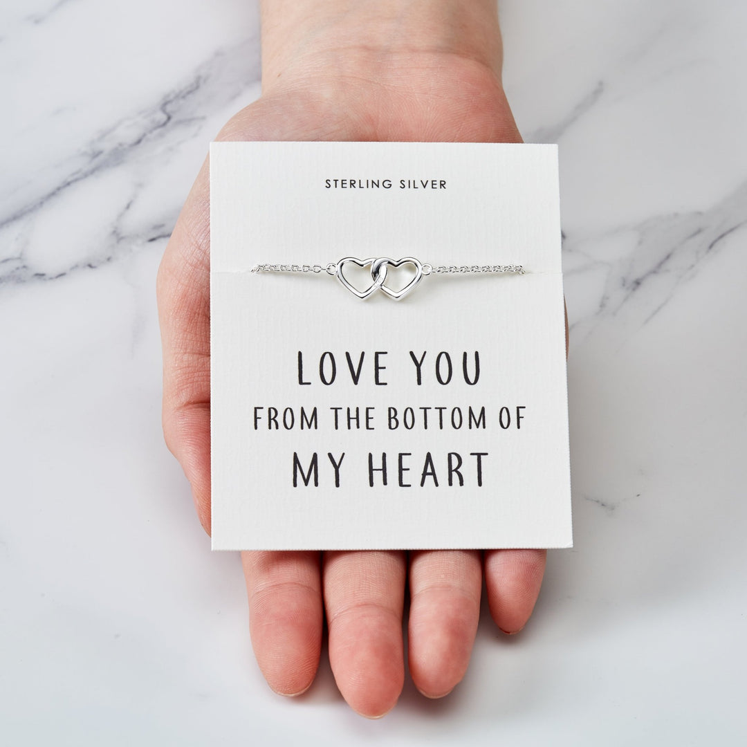 Sterling Silver Bottom of my Heart Bracelet - Philip Jones Jewellery