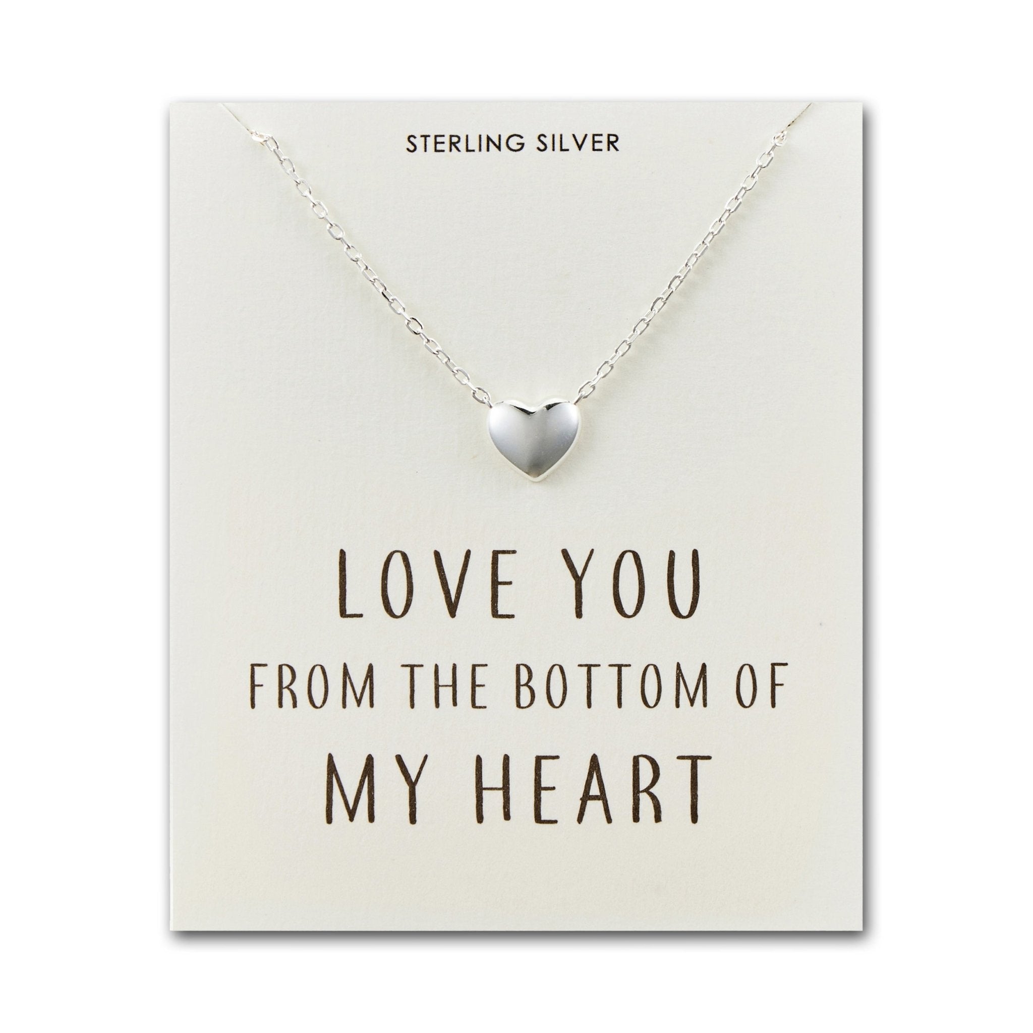 Sterling Silver Bottom of my Heart Necklace - Philip Jones Jewellery