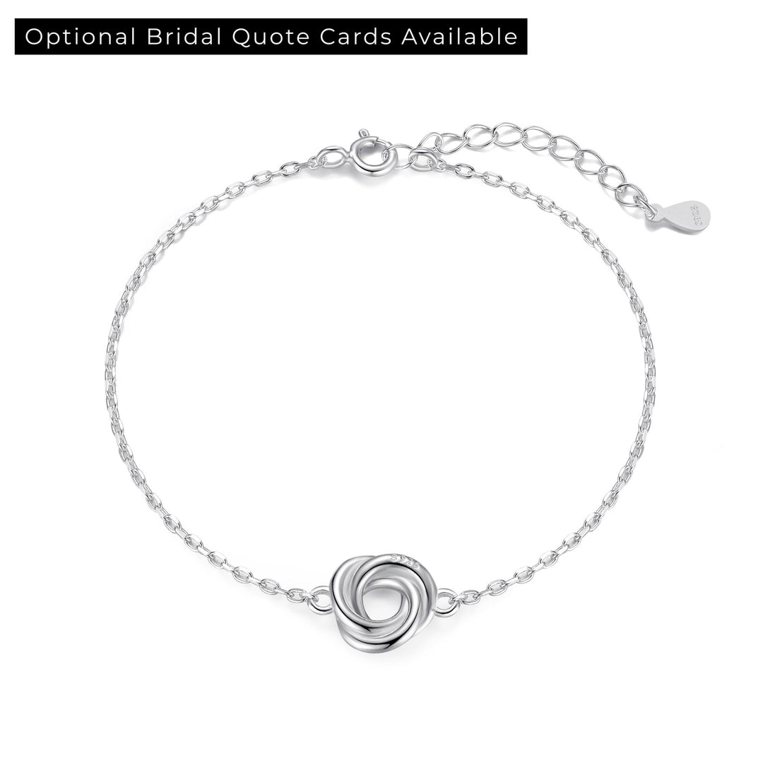 Sterling Silver Bridal Knot Bracelet - Philip Jones Jewellery