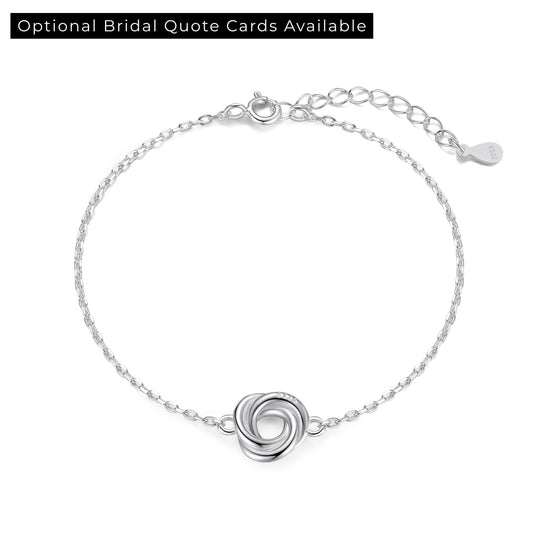 Sterling Silver Bridal Knot Bracelet - Philip Jones Jewellery