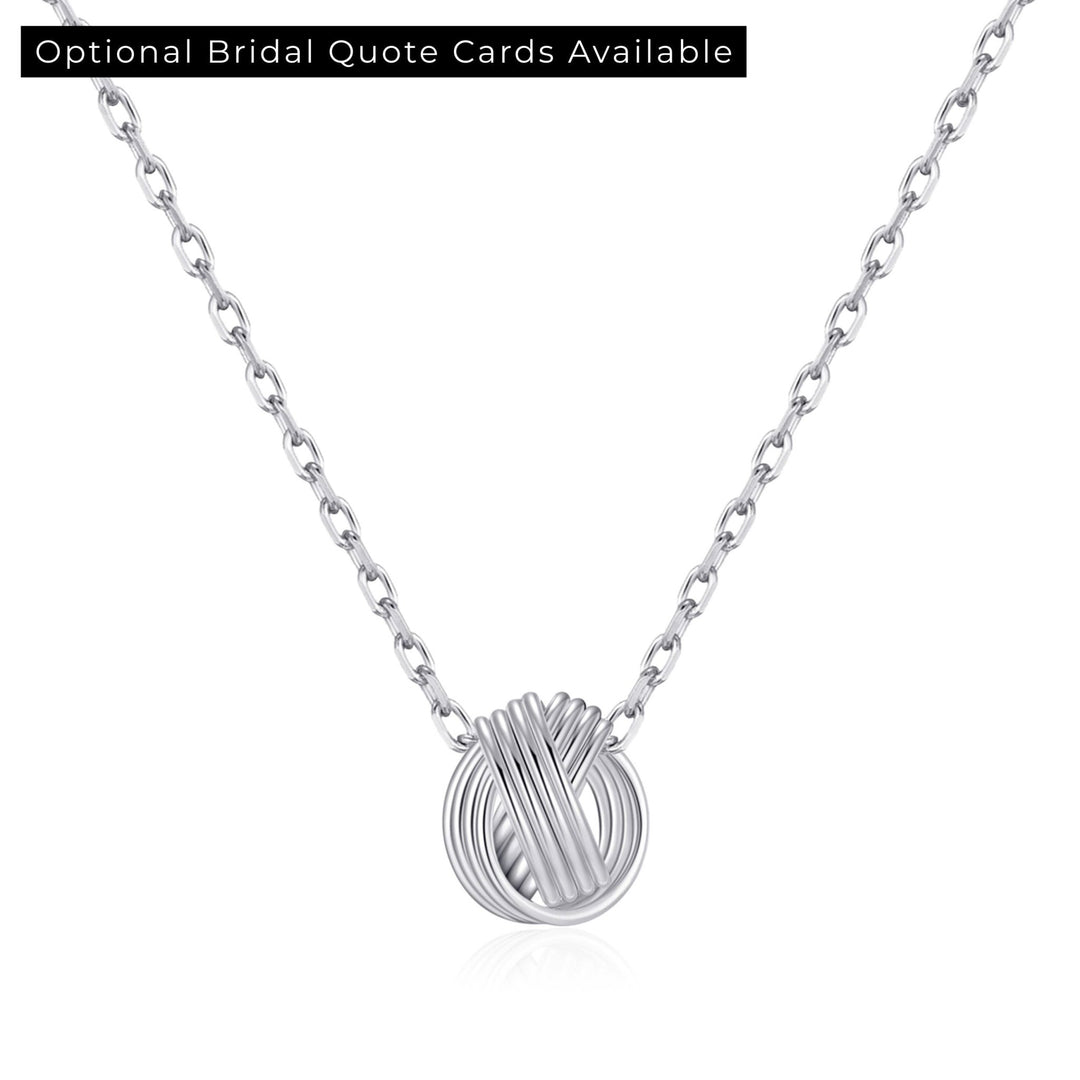 Sterling Silver Bridal Knot Necklace - Philip Jones Jewellery