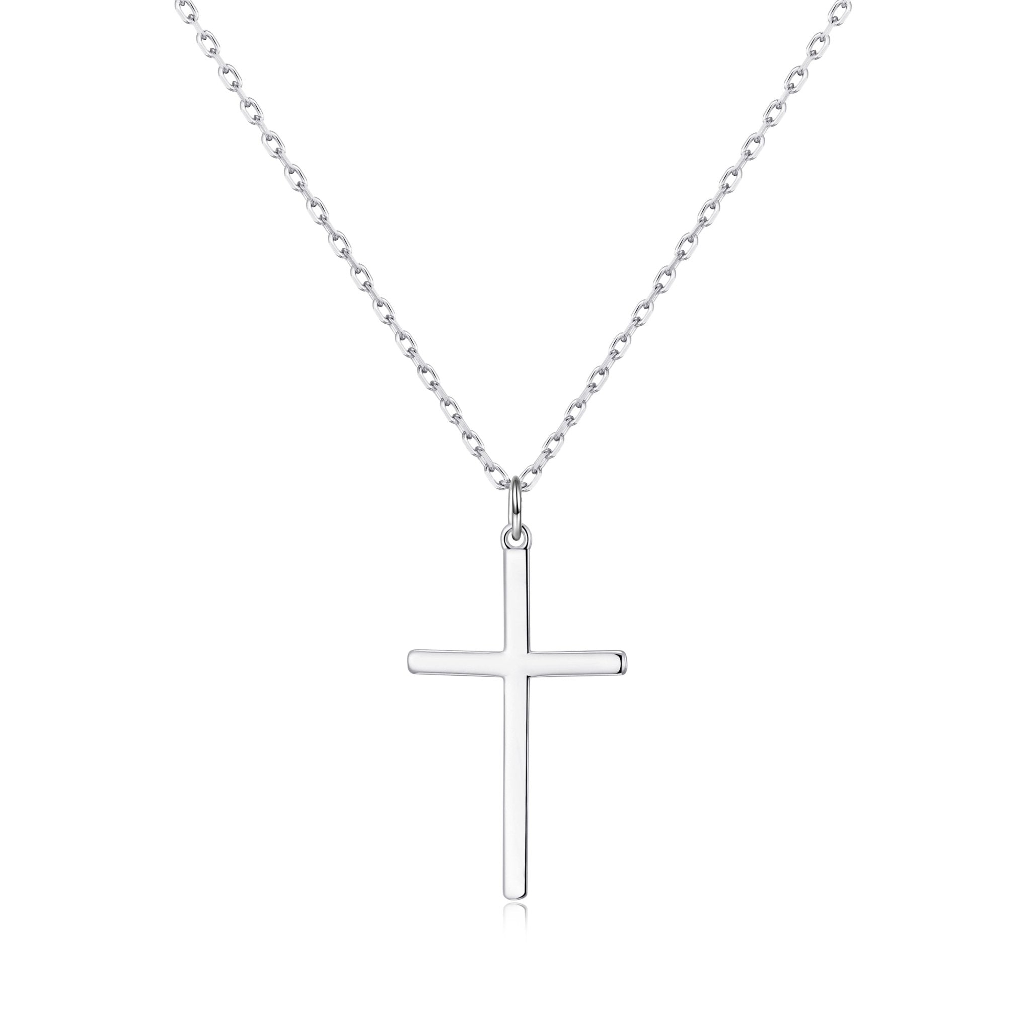 Sterling Silver Cross Pendant Necklace - Philip Jones Jewellery