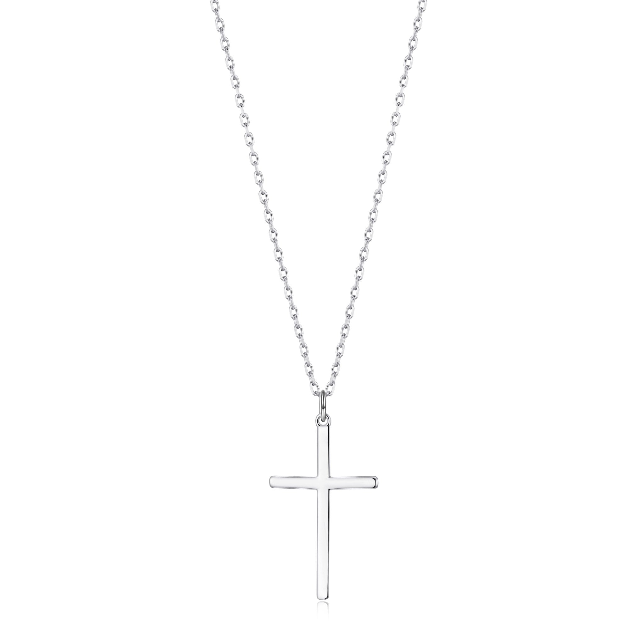 Sterling Silver Cross Pendant Necklace - Philip Jones Jewellery