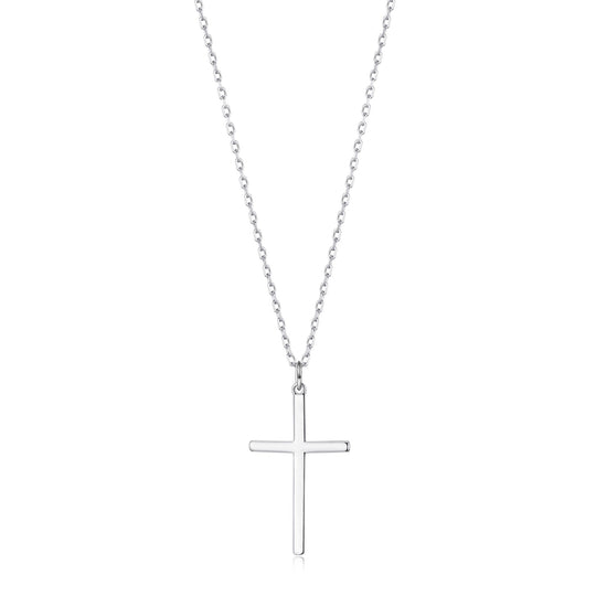 Sterling Silver Cross Pendant Necklace - Philip Jones Jewellery