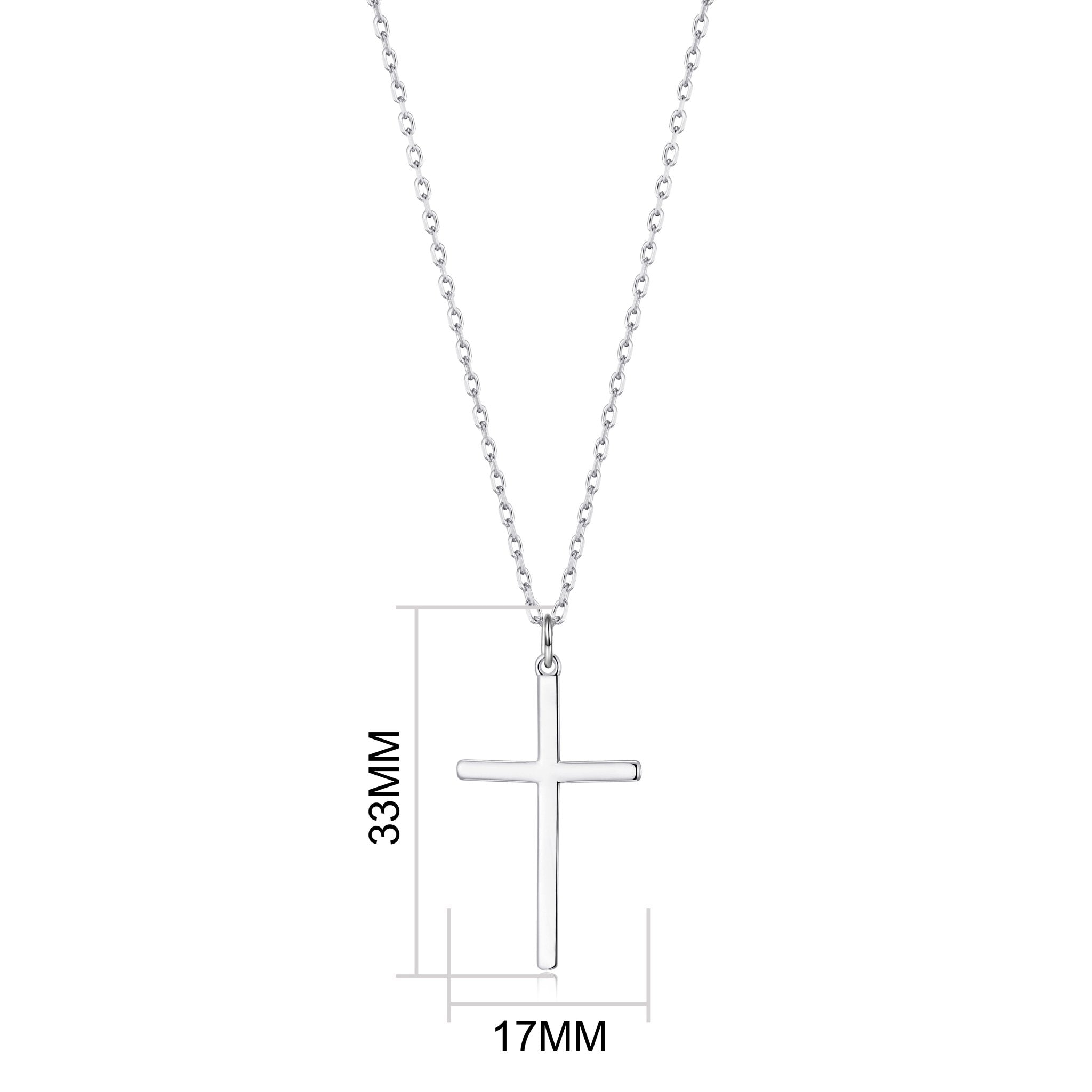 Sterling Silver Cross Pendant Necklace - Philip Jones Jewellery