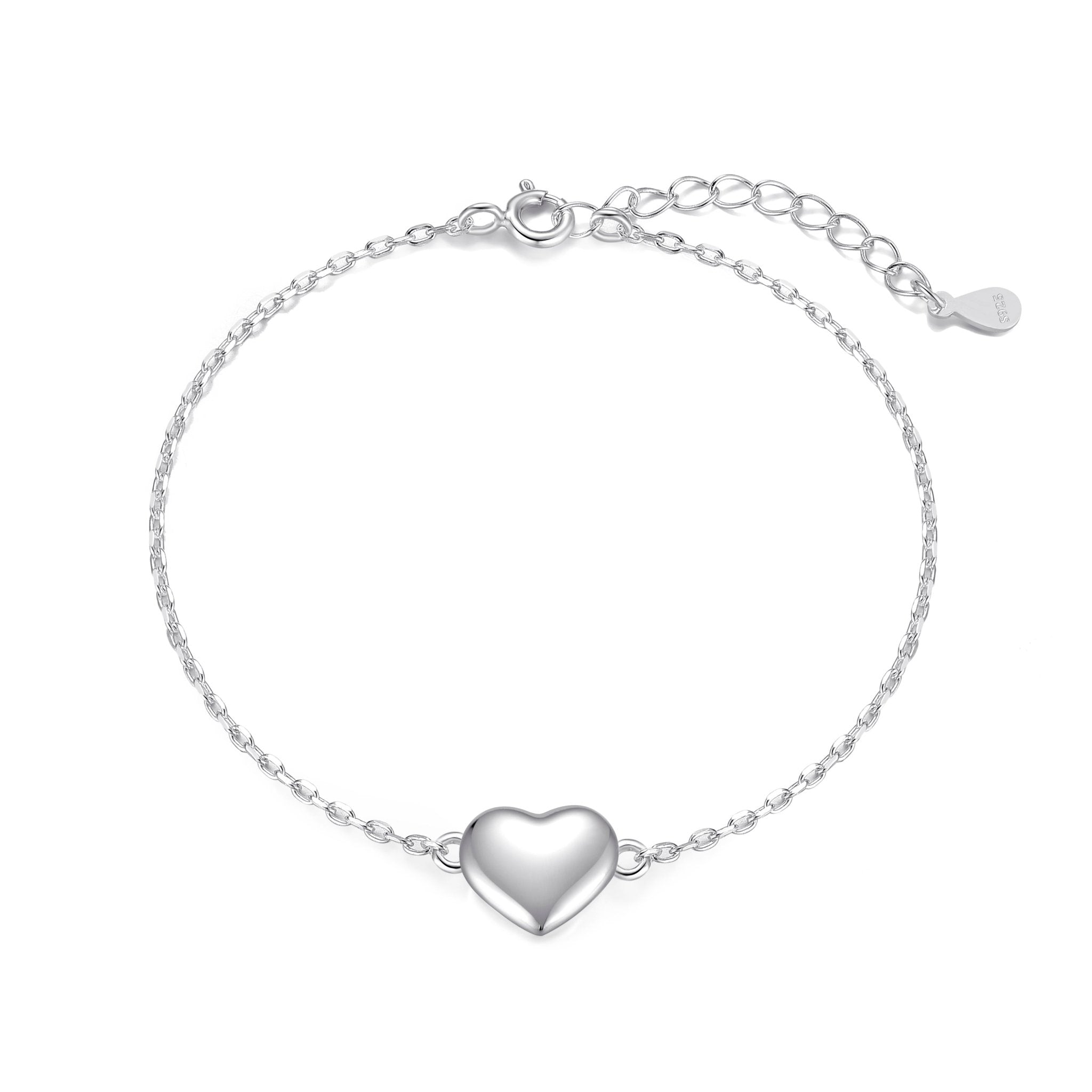 Sterling Silver Heart Bracelet - Philip Jones Jewellery