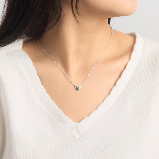 Sterling Silver I Couldn't Say I Do Without You Bridal Heart Necklace - Philip Jones Jewellery