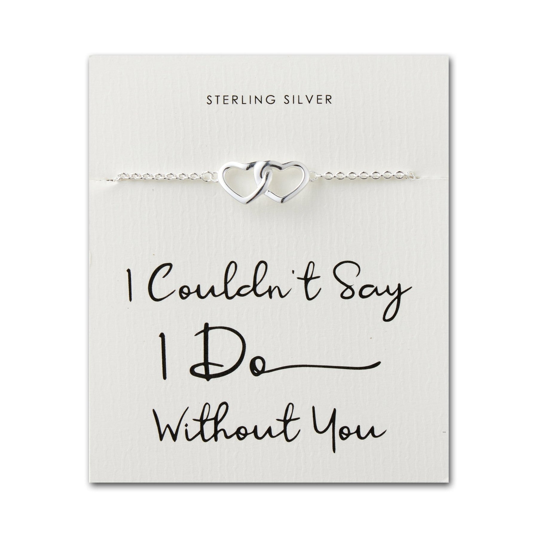 sterling silver i couldnt say i do without you heart link bracelet 406860