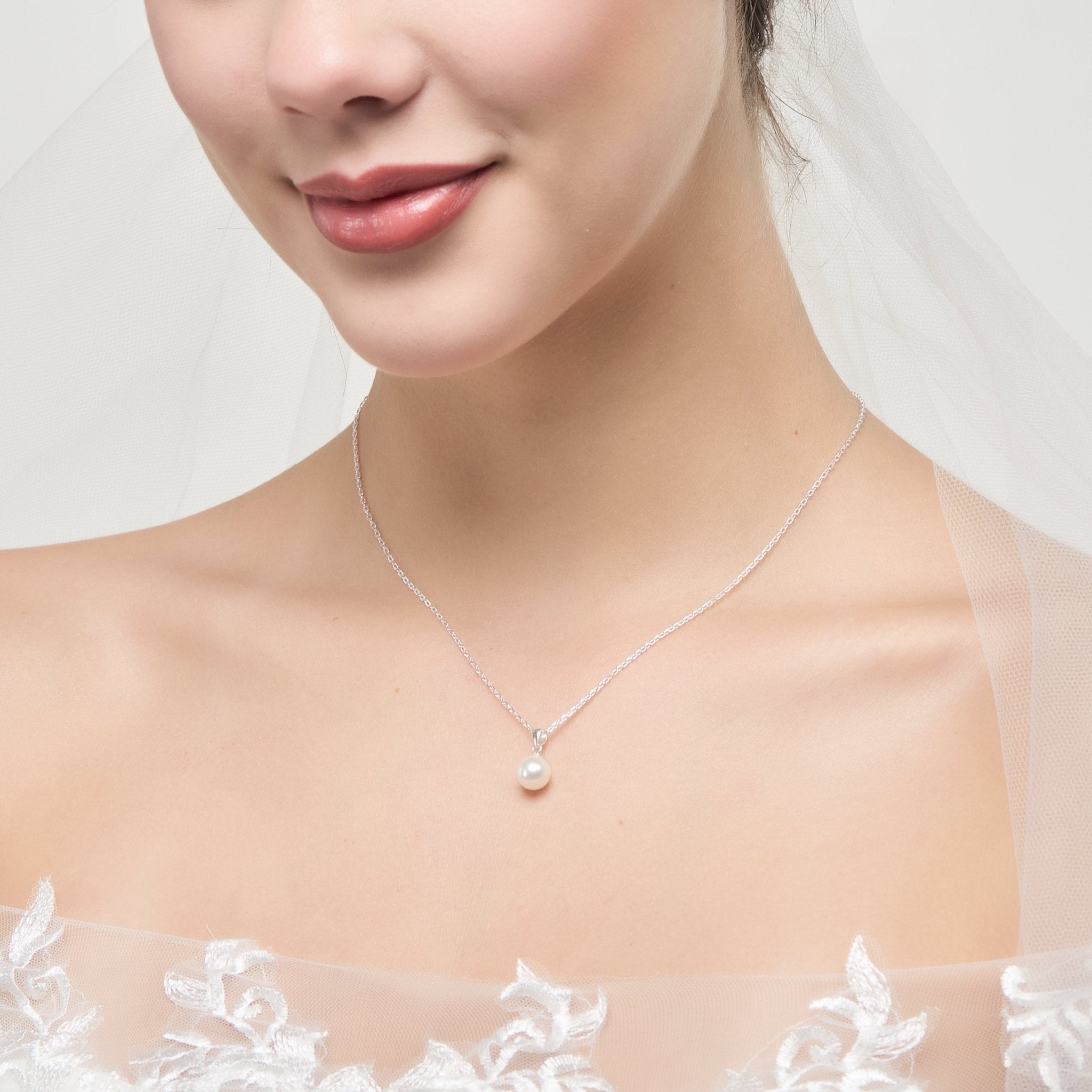 Sterling Silver I Couldn't Say I Do Without You Pearl Necklace - Philip Jones Jewellery