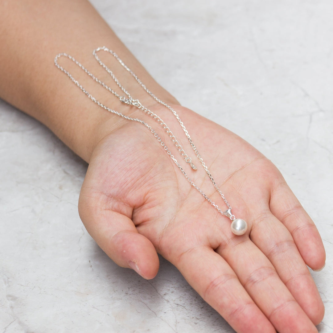 Sterling Silver I Couldn't Say I Do Without You Pearl Necklace - Philip Jones Jewellery
