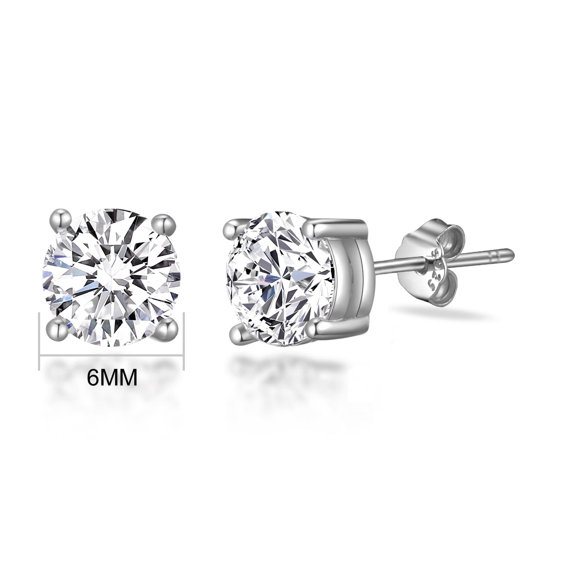 Sterling Silver I Couldn't Say I Do Without You Solitaire Crystal Earrings - Philip Jones Jewellery