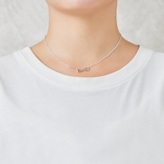 Sterling Silver Infinity Necklace - Philip Jones Jewellery