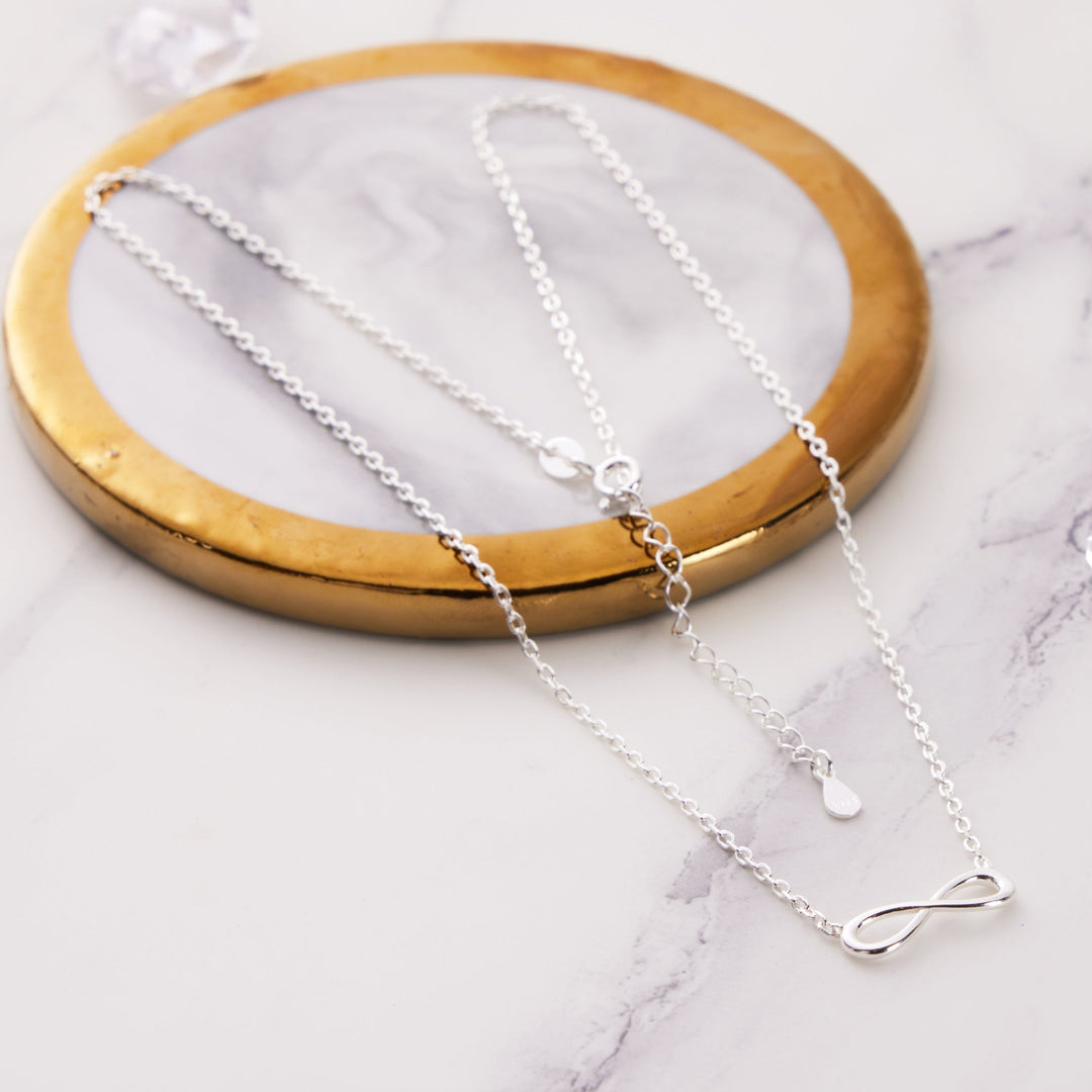 Sterling Silver Infinity Necklace - Philip Jones Jewellery