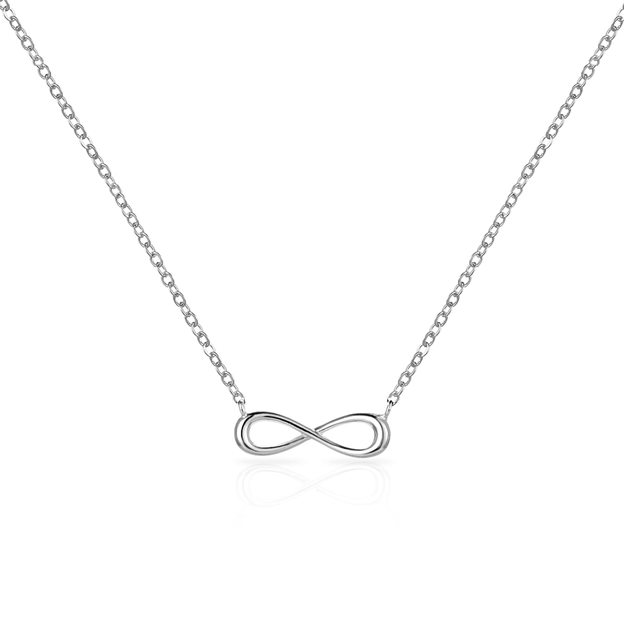 Sterling Silver Infinity Necklace - Philip Jones Jewellery