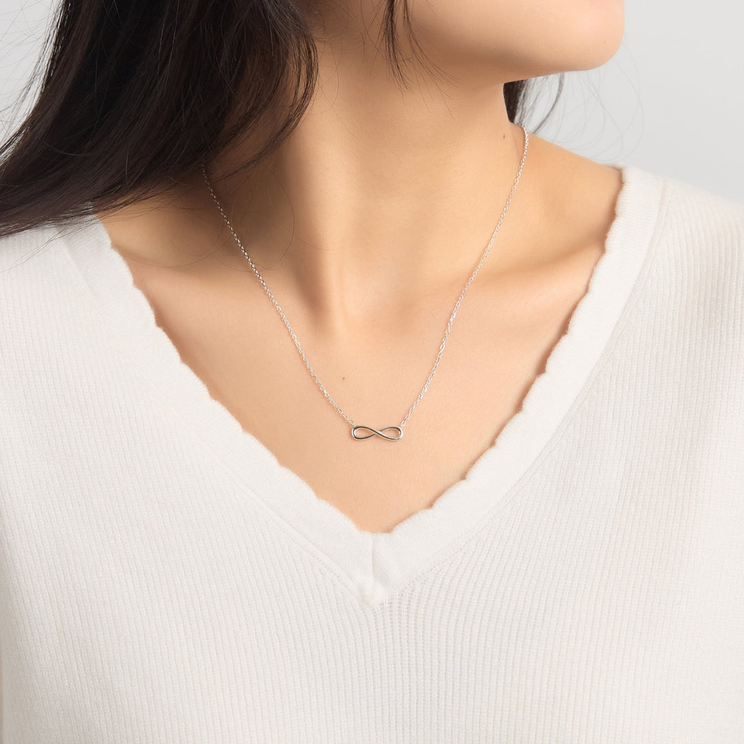 Sterling Silver Infinity Necklace - Philip Jones Jewellery