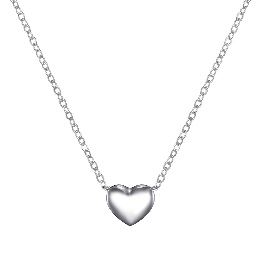 Sterling Silver Mother and Daughter Quote Heart Necklace - Philip Jones Jewellery