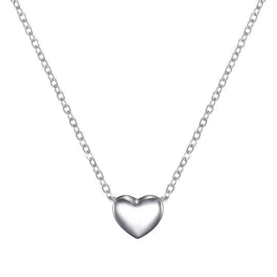Sterling Silver Mother and Daughter Quote Heart Necklace - Philip Jones Jewellery