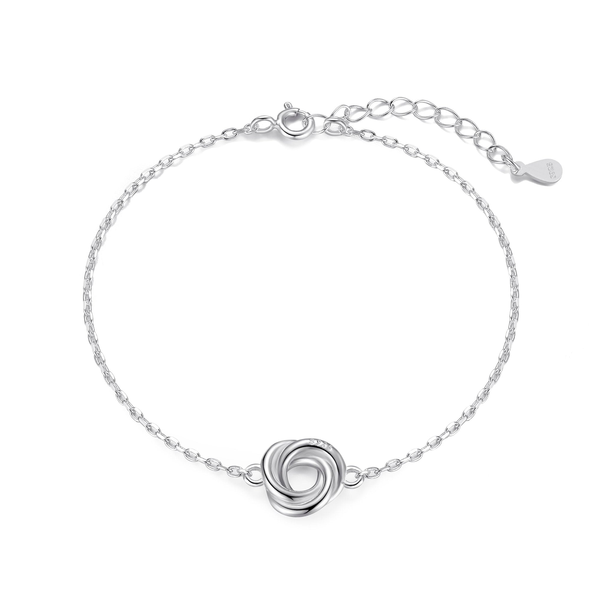 Sterling Silver Nan Quote Knot Bracelet - Philip Jones Jewellery