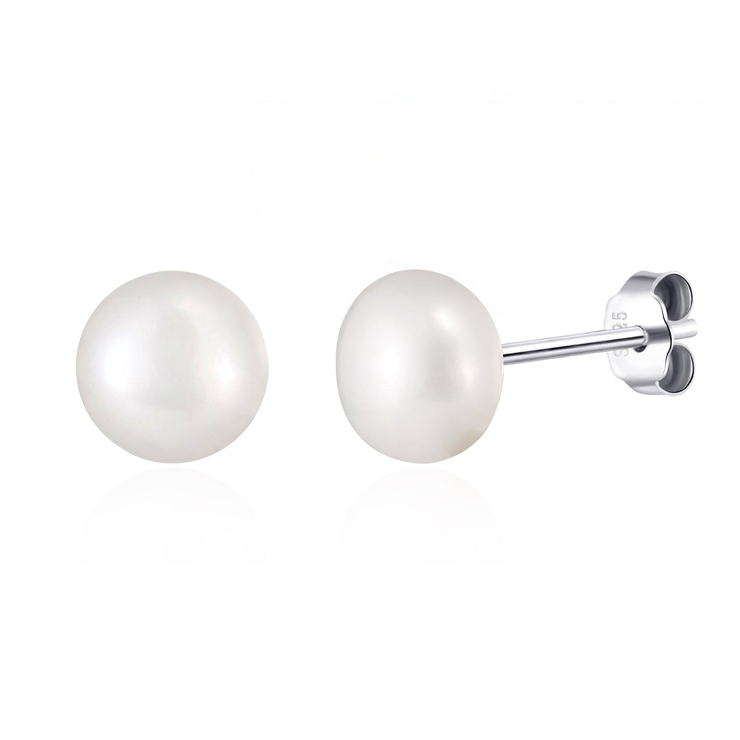 Sterling Silver Pearl Earrings - Philip Jones Jewellery
