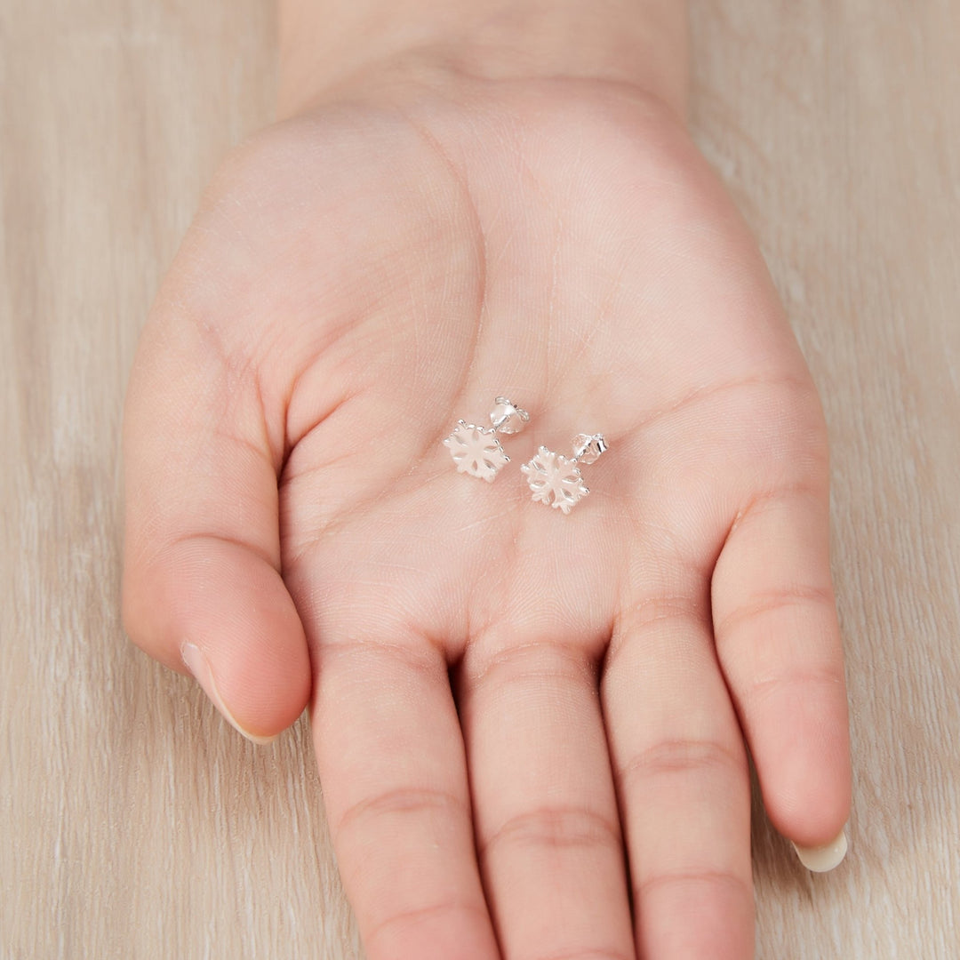 Sterling Silver Snowflake Earrings - Philip Jones Jewellery