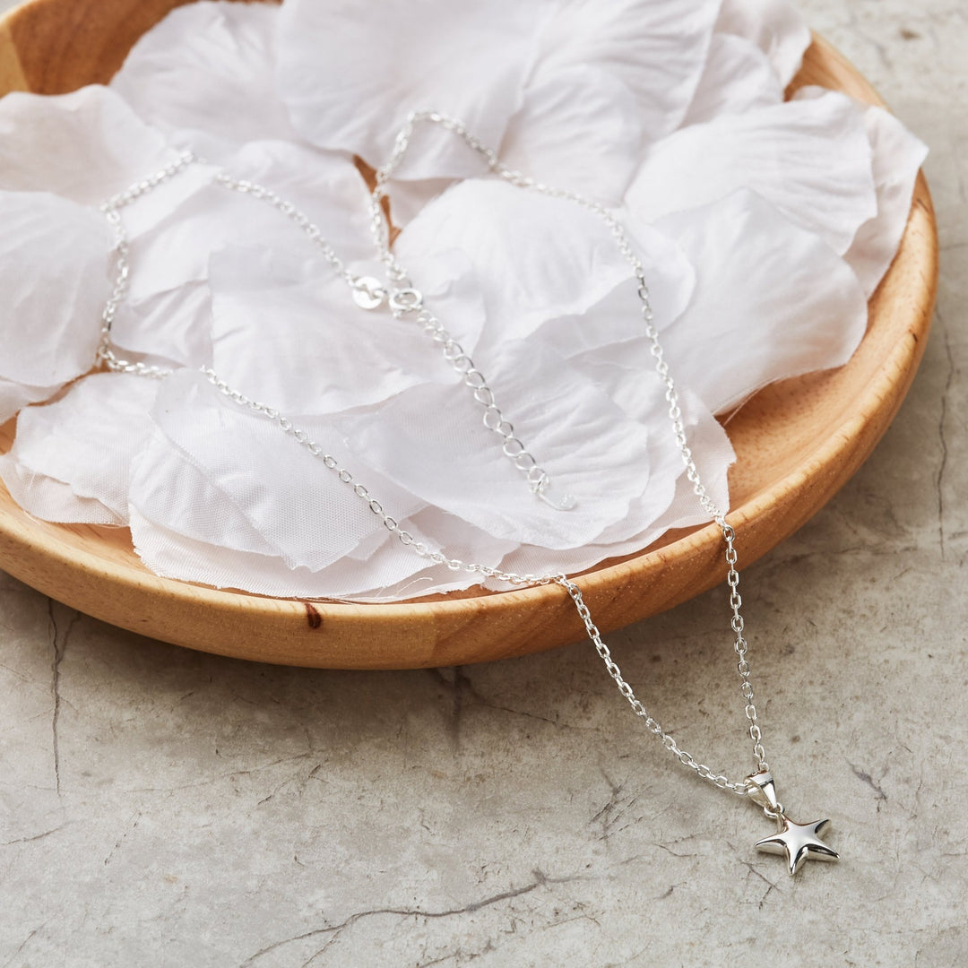 Sterling Silver Star Pendant Necklace - Philip Jones Jewellery