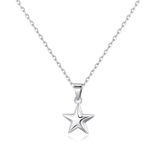 Sterling Silver Star Pendant Necklace - Philip Jones Jewellery