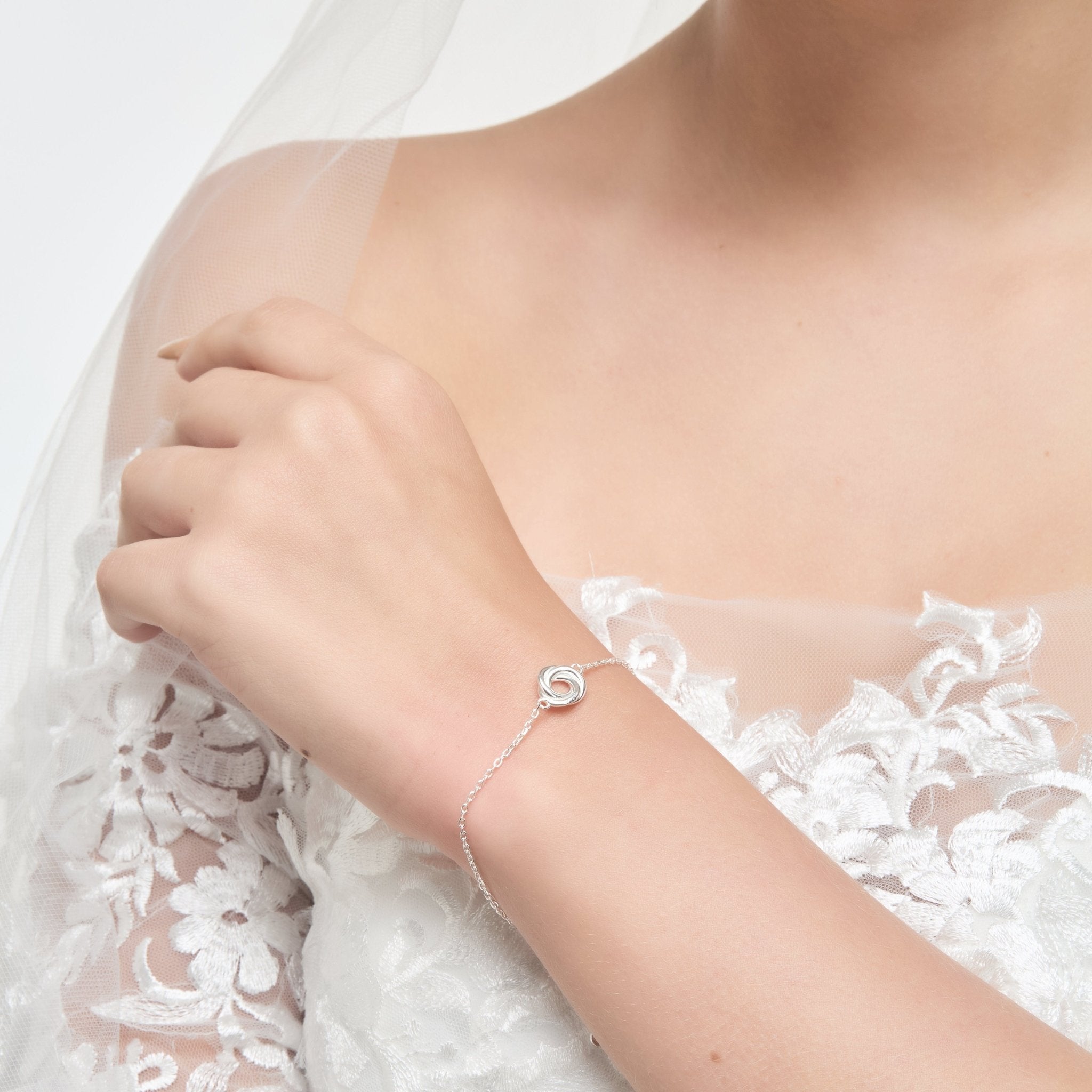 Sterling Silver Thank You for Helping us Tie The Knot Bracelet - Philip Jones Jewellery