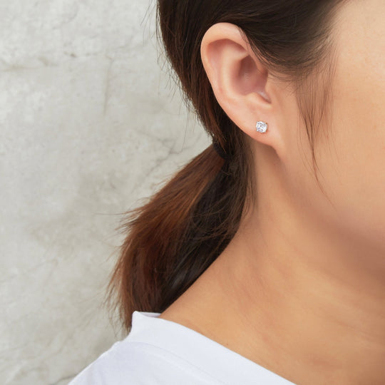 Sterling Silver World's Greatest Teacher Crystal Earrings - Philip Jones Jewellery