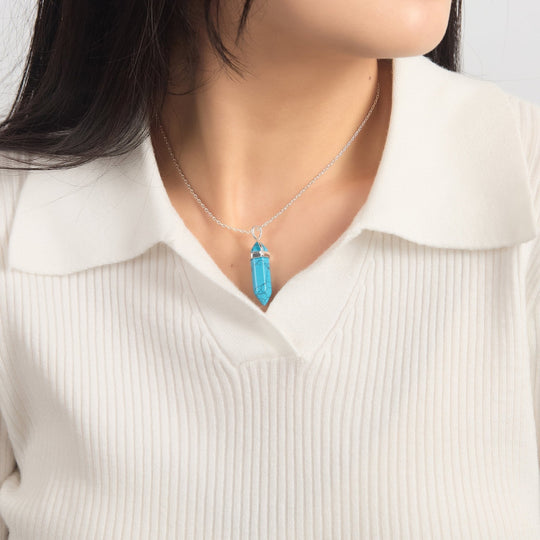Synthetic Turquoise Gemstone Necklace with Quote Card - Philip Jones Jewellery