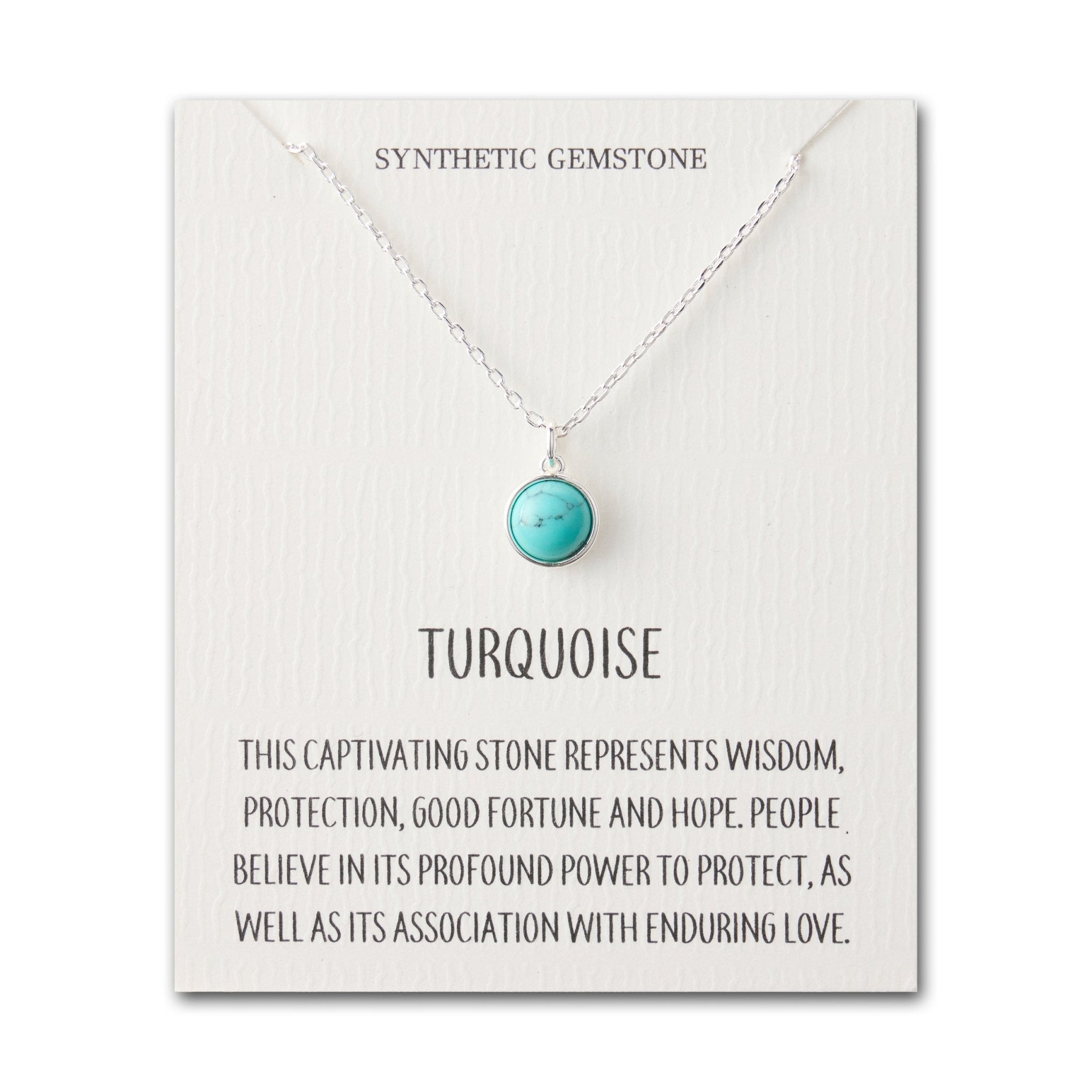 Synthetic Turquoise Necklace with Quote Card - Philip Jones Jewellery