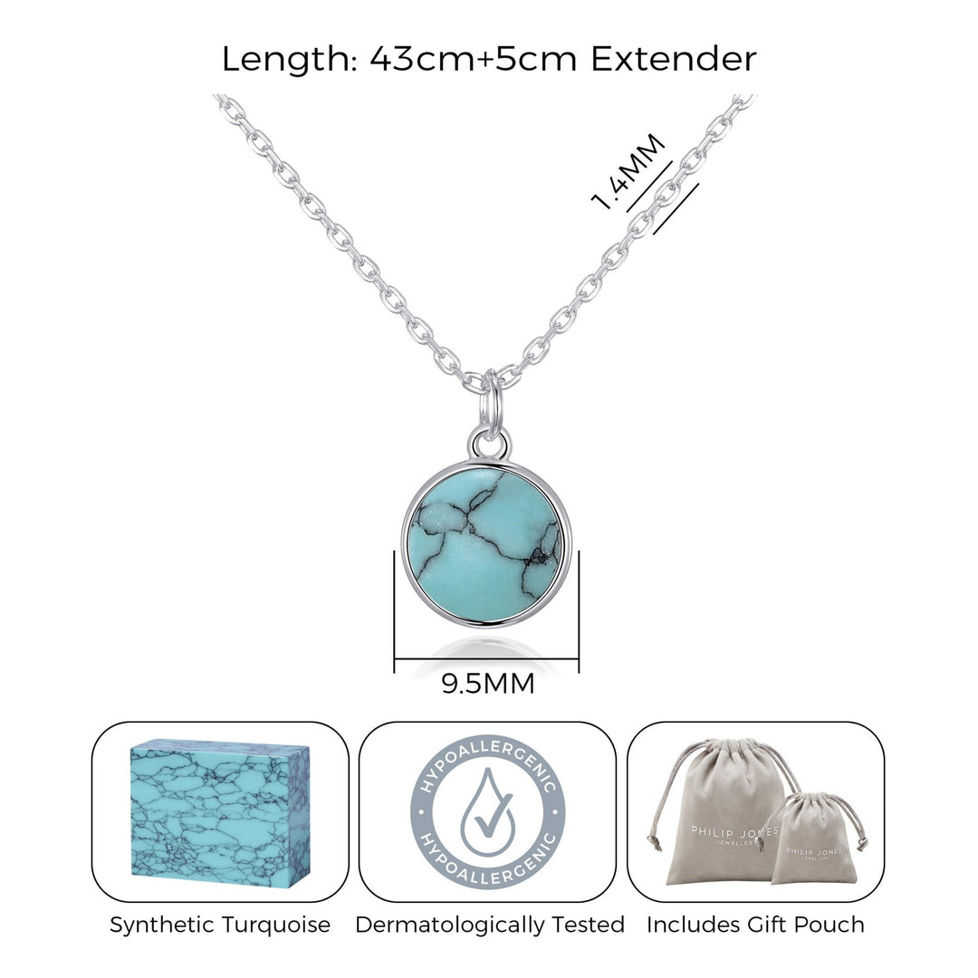 Synthetic Turquoise Necklace with Quote Card - Philip Jones Jewellery