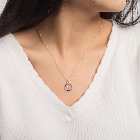 Taurus Star Sign Zodiac Necklace and Quote Card with Zircondia® Crystals - Philip Jones Jewellery