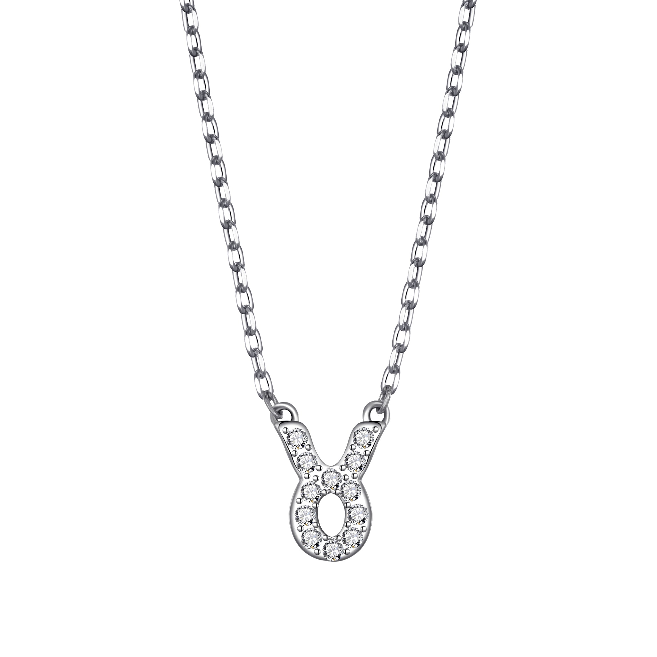 Taurus Zodiac Star Sign Necklace Created with Zircondia® Crystals