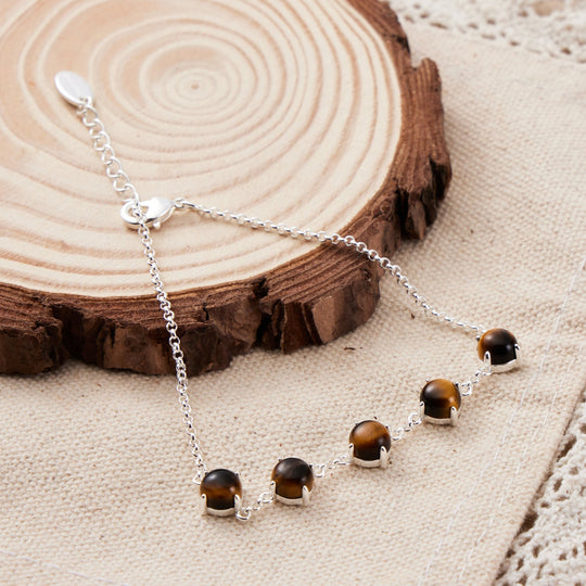 Tiger's Eye Gemstone Bracelet - Philip Jones Jewellery