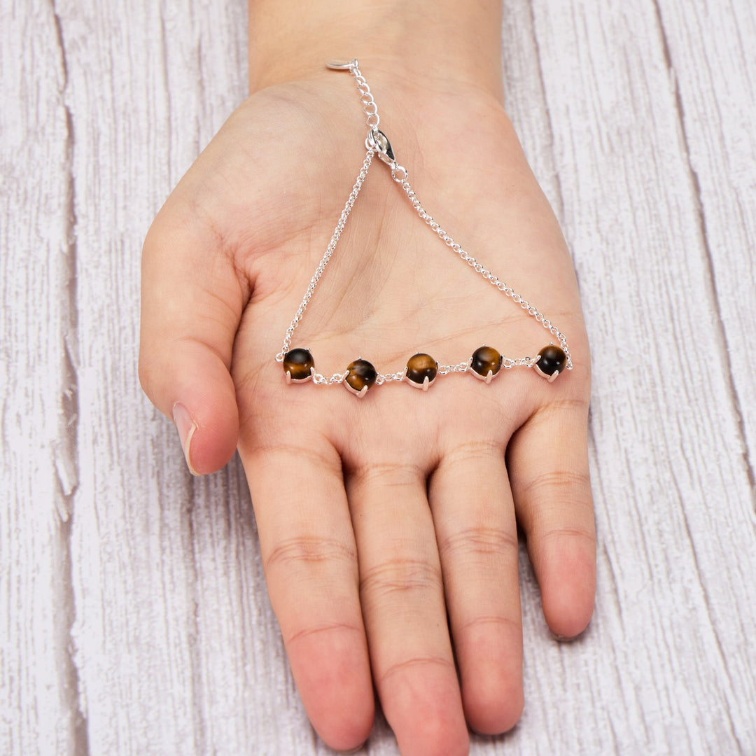 Tiger's Eye Gemstone Bracelet - Philip Jones Jewellery