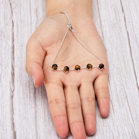 Tiger's Eye Gemstone Bracelet - Philip Jones Jewellery