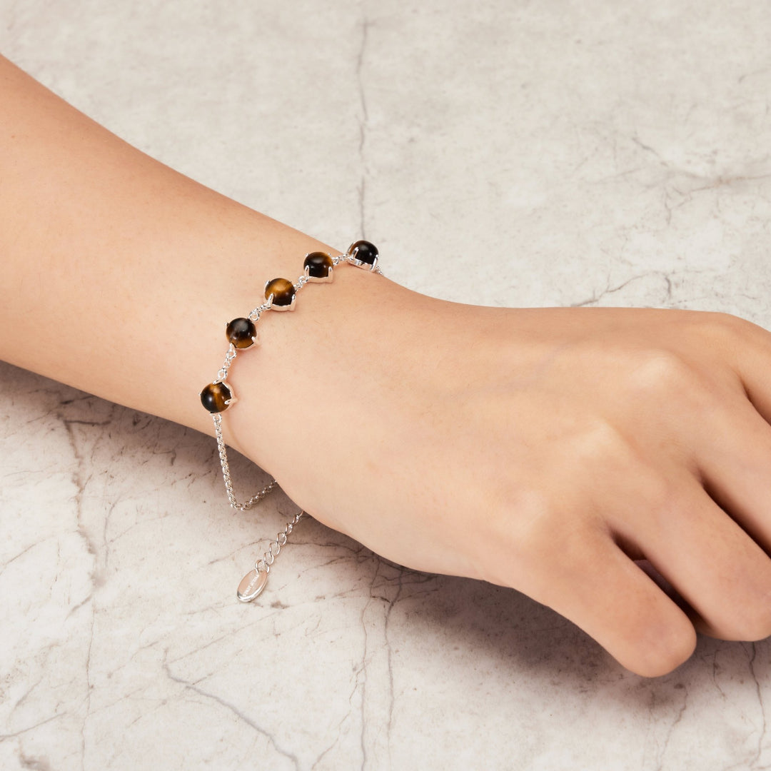 Tiger's Eye Gemstone Bracelet - Philip Jones Jewellery