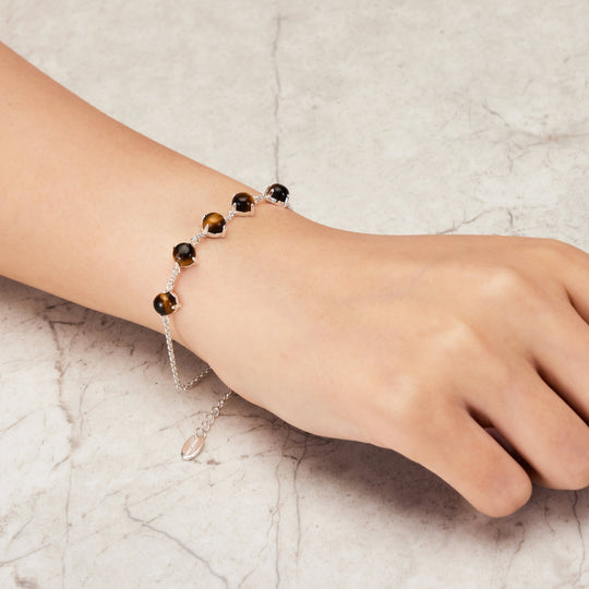 Tiger's Eye Gemstone Bracelet - Philip Jones Jewellery