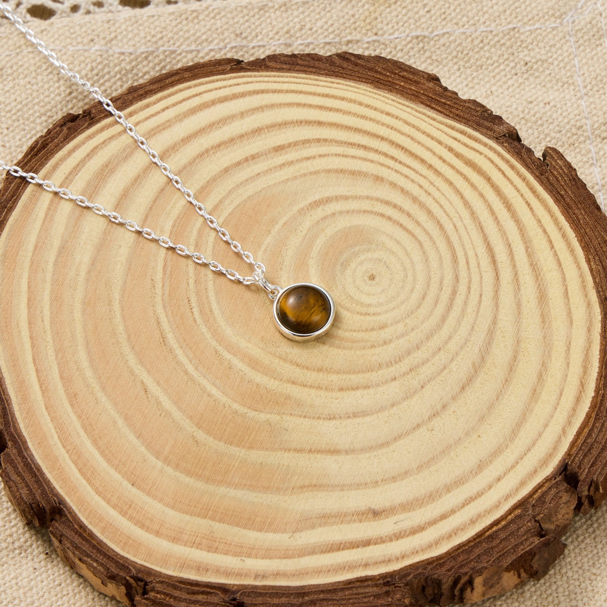 Tiger's Eye Necklace with Quote Card - Philip Jones Jewellery