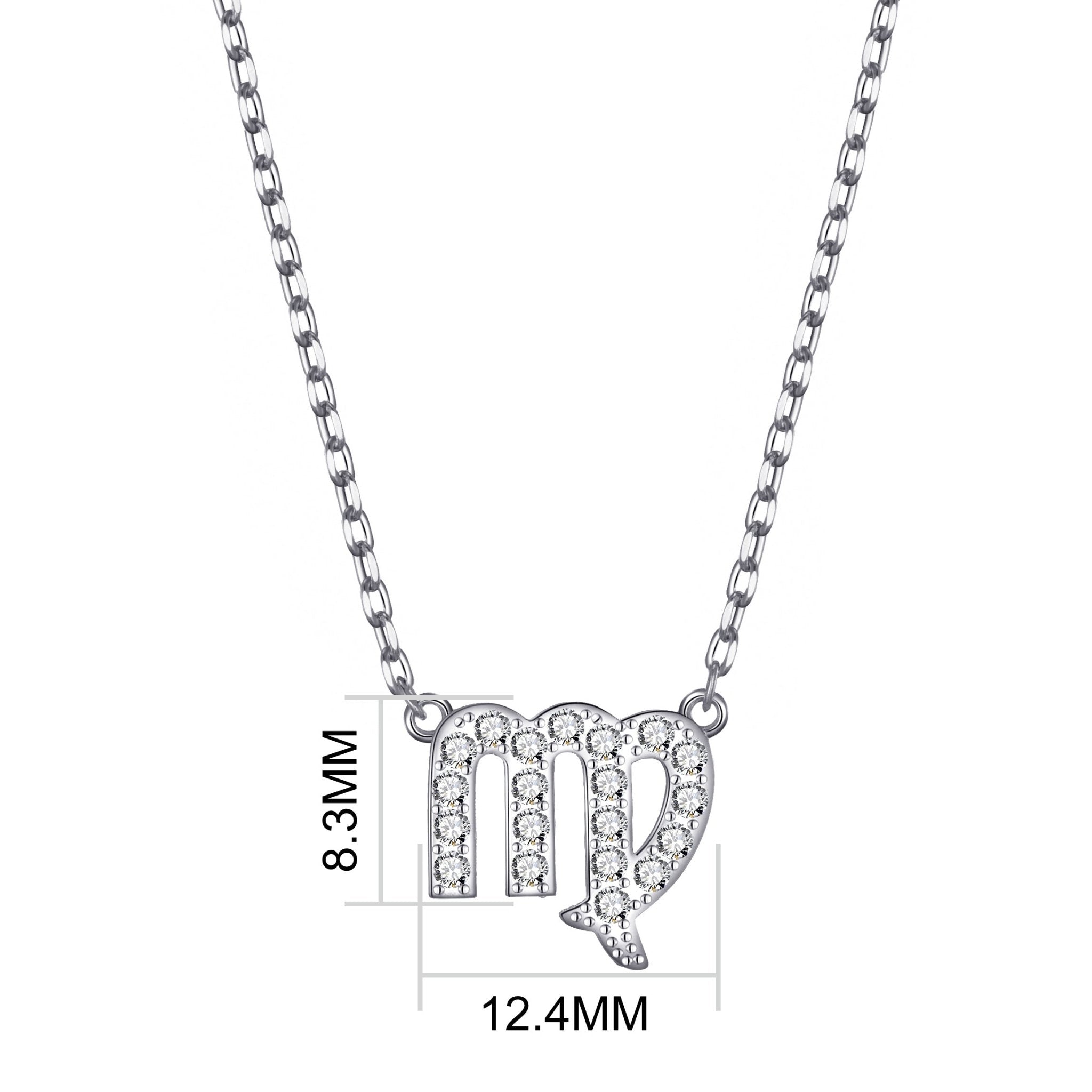 Virgo Zodiac Star Sign Necklace Created with Zircondia® Crystals - Philip Jones Jewellery