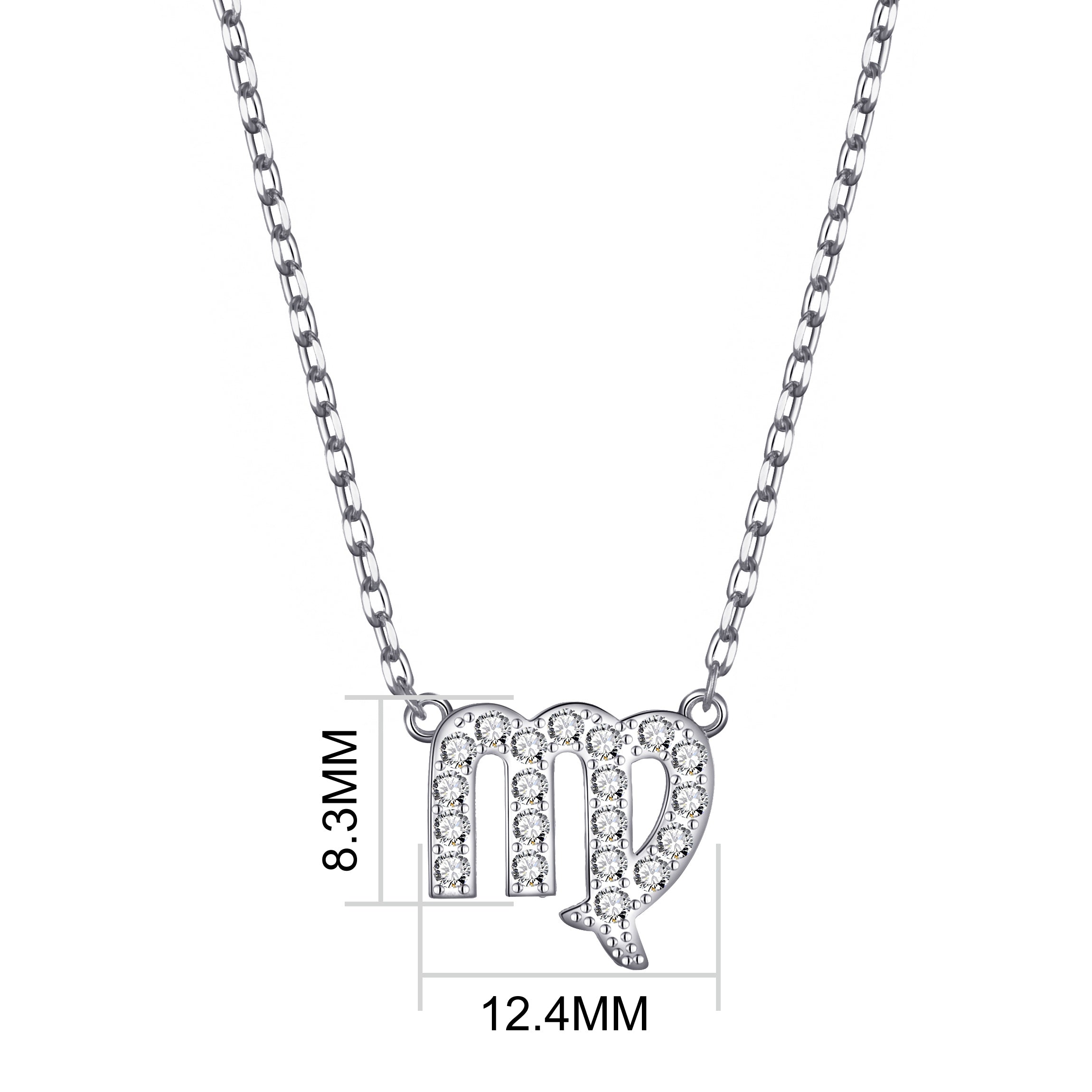 Virgo Zodiac Star Sign Necklace Created with Zircondia® Crystals