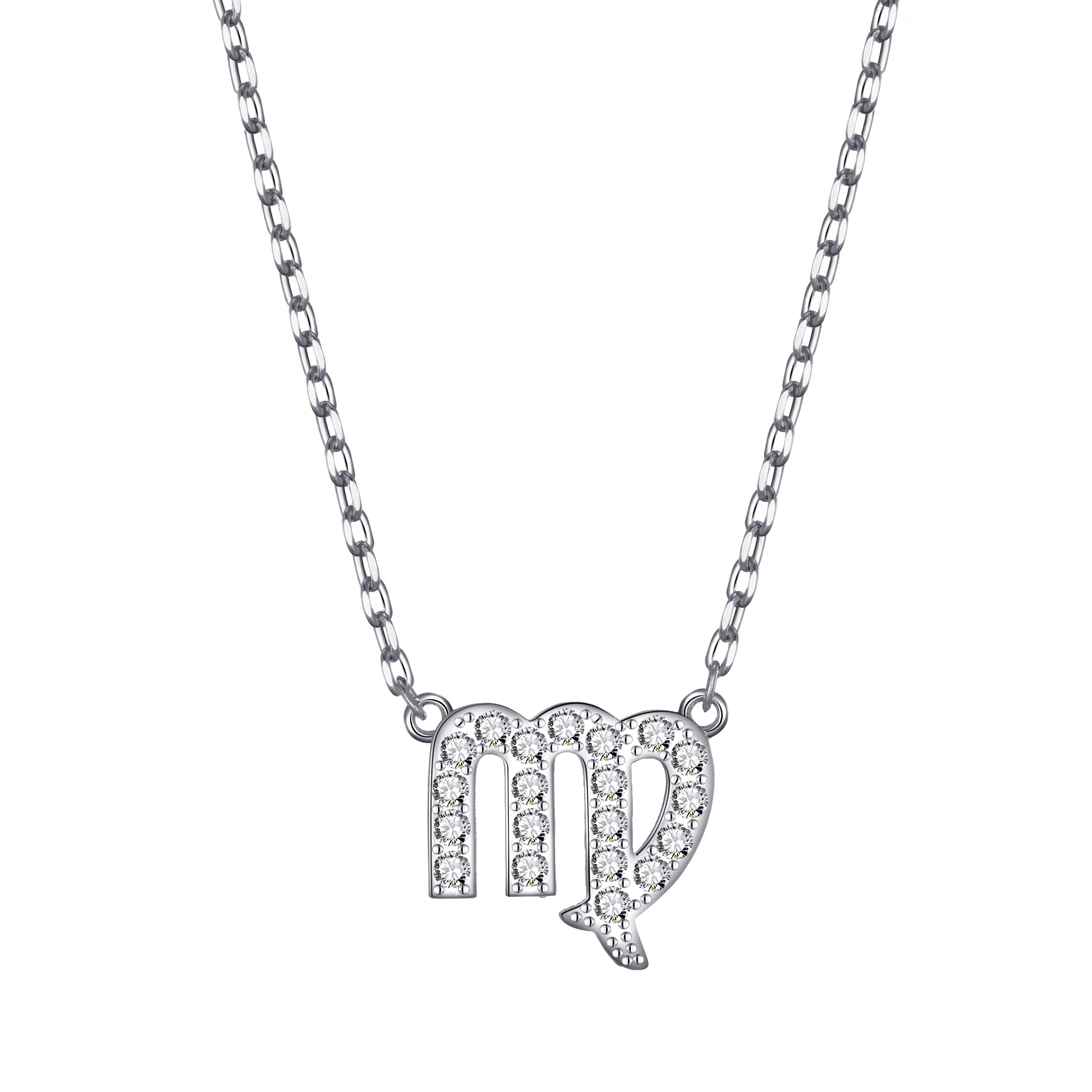 Virgo Zodiac Star Sign Necklace Created with Zircondia® Crystals