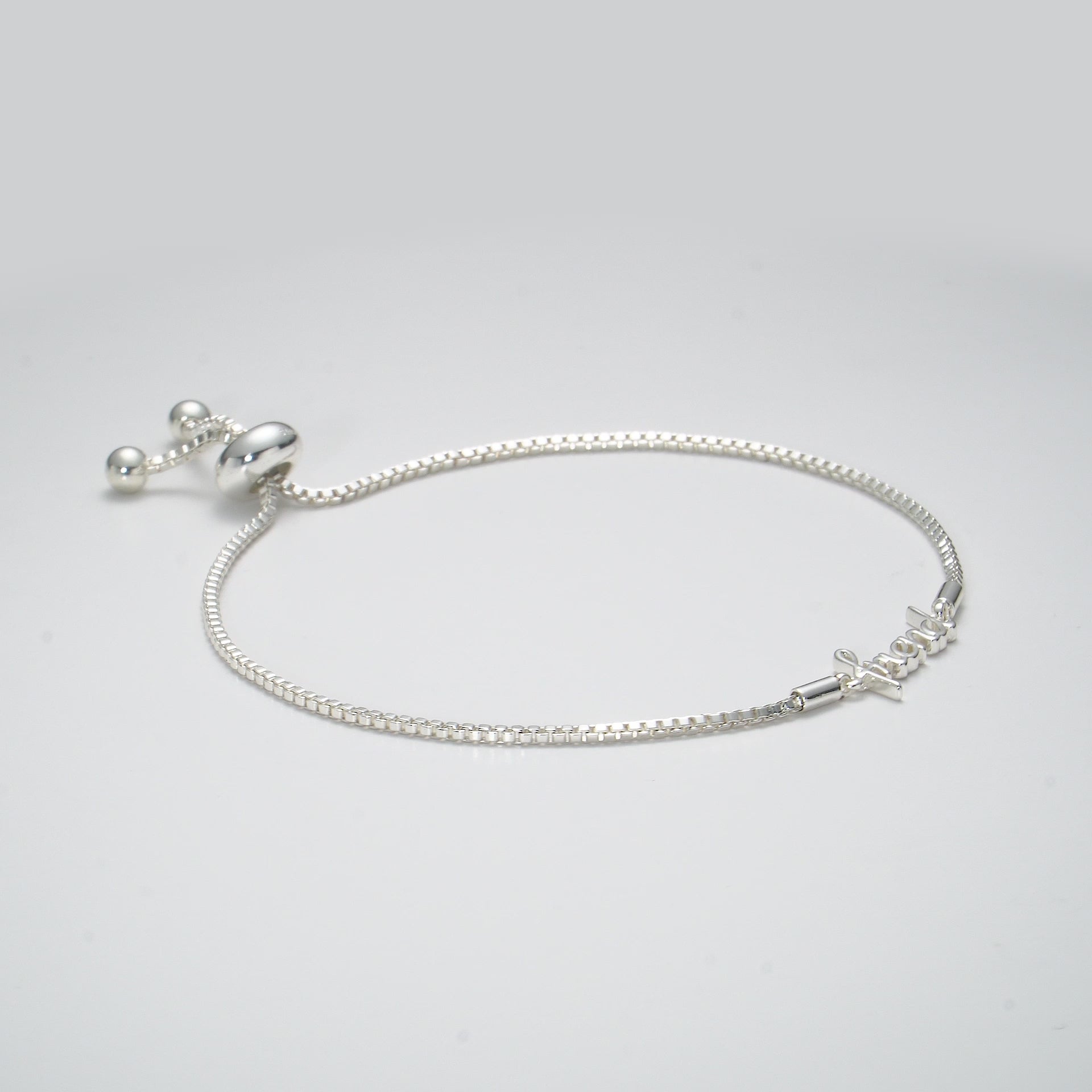 Silver Plated Friend Bracelet Created with Zircondia® Crystals Video