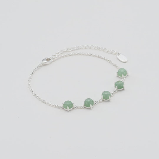 Green Aventurine Gemstone Bracelet with Quote Card Video