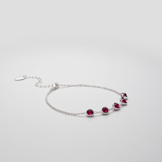 July Birthstone Bracelet Created with Ruby Zircondia® Crystals Video